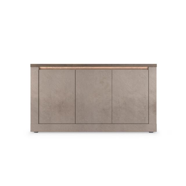 CaliCosy 3-deurs dressoir met 2 planken, brons en kwik effect, l160 cm ischia 3321725 large
