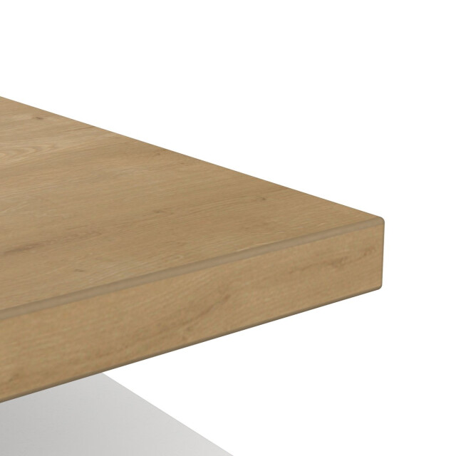 CaliCosy Table basse 3 niches décor chêne et blanc mat l91,8 cm access 3332687 large