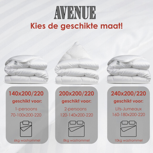 Avenue luxe en makkelijk dekbed zonder overtrek – hoesloos lits-jumeaux dekbed 3291826 large