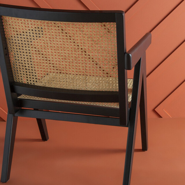 Signature Fauteuil noir et rotin villa 3042277 large