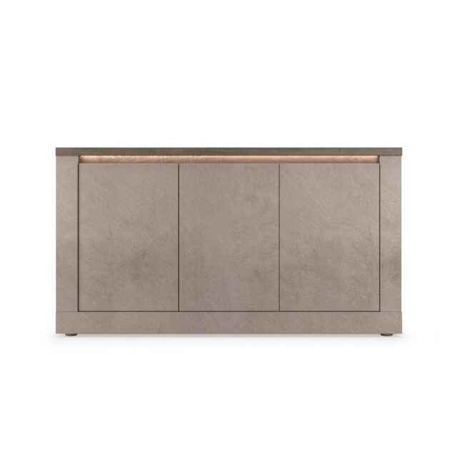 CaliCosy 3-deurs dressoir met 2 planken, brons en kwik effect, l160 cm ischia 3321725 large