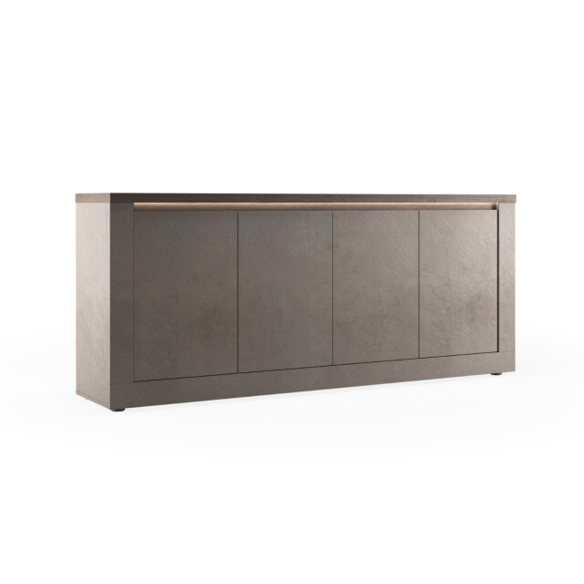 CaliCosy 4-deurs dressoir met 2 planken, brons en kwik effect, l207 cm ischia 3321804 large
