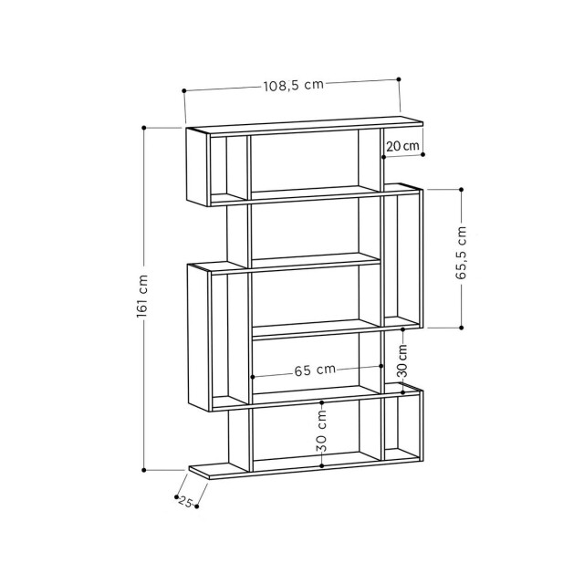 CaliCosy Boekenkast h161 cm mito 3332673 large