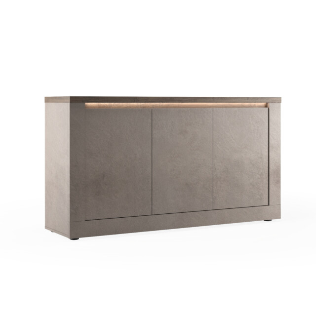 CaliCosy 3-deurs dressoir met 2 planken, brons en kwik effect, l160 cm ischia 3321725 large