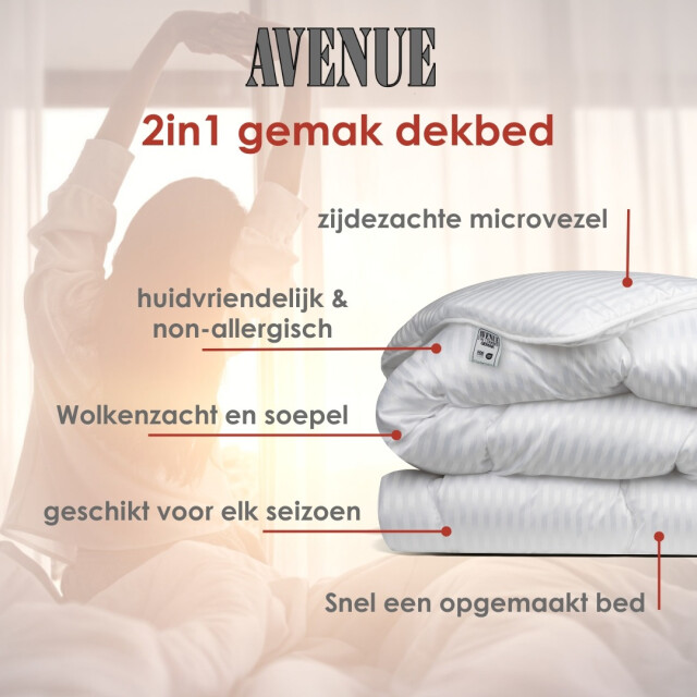 Avenue luxe en makkelijk dekbed zonder overtrek – hoesloos lits-jumeaux dekbed 3291826 large