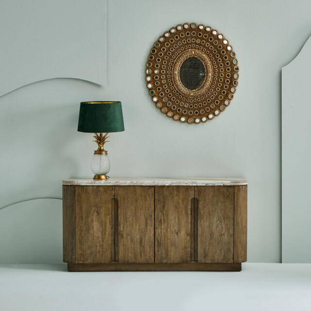 Signature Dressoir van massief hout en marmer buren 3330630 large