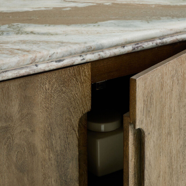 Signature Dressoir van massief hout en marmer buren 3330630 large