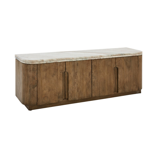 Signature Tv-meubel van massief hout en marmer buren 3330631 large