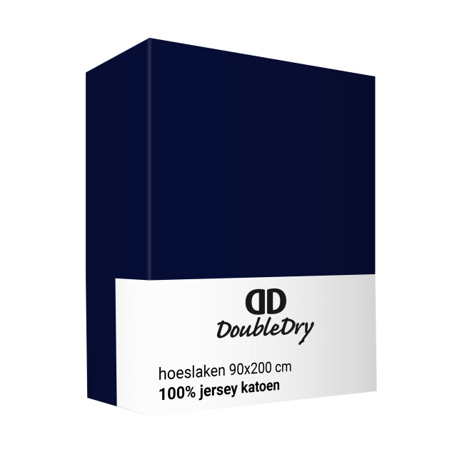 DoubleDry Jersey stretch hoeslaken 100% katoen eenpersoons 90x200 cm 25cm 3331794 large