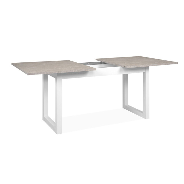 CaliCosy Uitschuifbare eettafel travertin en wit l160/200 cm houston 3332672 large