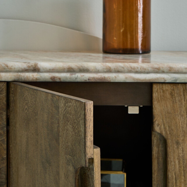 Signature Tv-meubel van massief hout en marmer buren 3330631 large