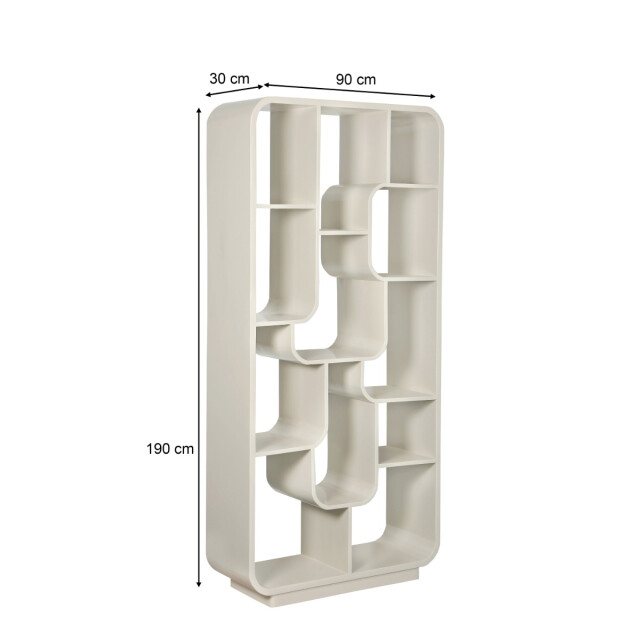 Brix boekenkast logan off white 30x90x190cm 3285975 large