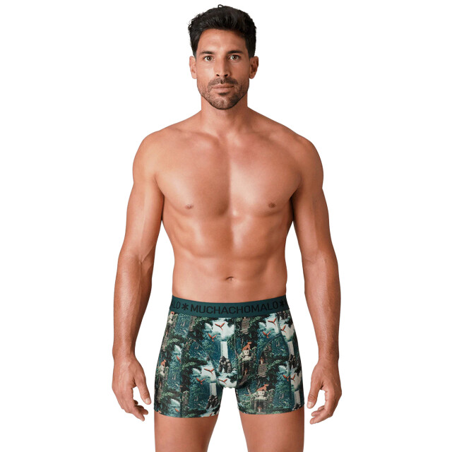Muchachomalo Heren 12-pack boxershorts print/effen U-GOLDEN1010-14 large