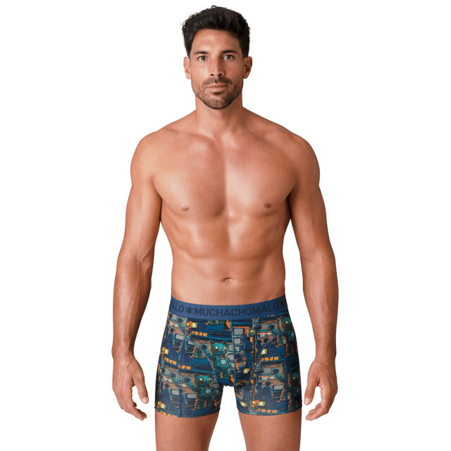 Muchachomalo Heren 12-pack boxershorts print/effen U-GOLDEN1010-14 large
