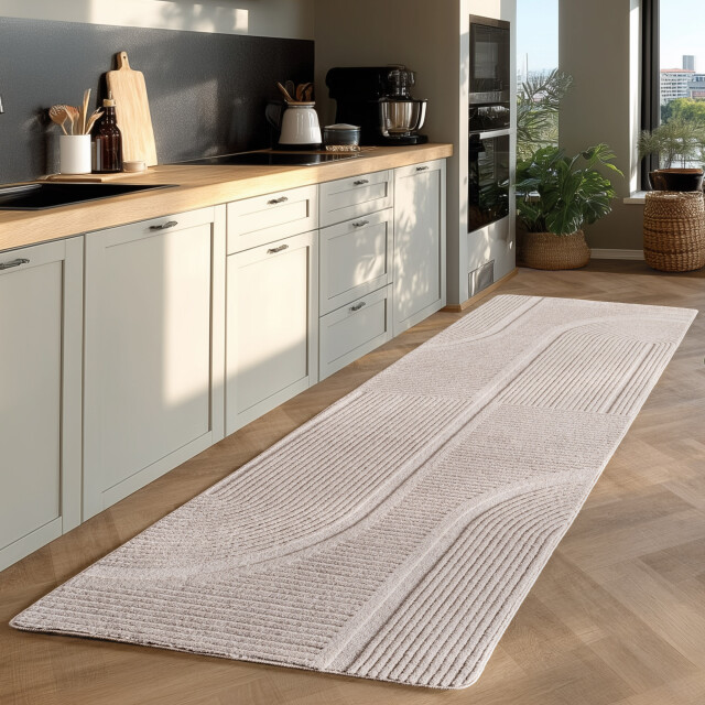 Muratap Japandi vloerkleed pompei hoogpolig scandinavisch design 3d-effect - 3321936 large