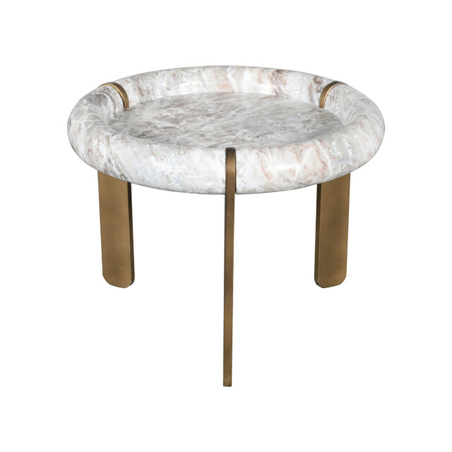 Signature Kleine salontafel van marmer en metaal prosper 3330624 large