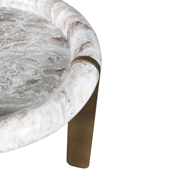 Signature Kleine salontafel van marmer en metaal prosper 3330624 large