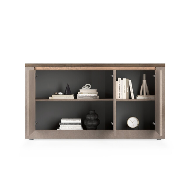 CaliCosy 3-deurs dressoir met 2 planken, brons en kwik effect, l160 cm ischia 3321725 large