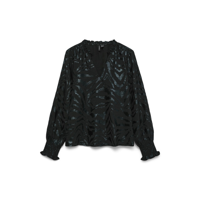 Vero Moda Vmcarla foil l/s v-neck top wvn ga 10335240 large