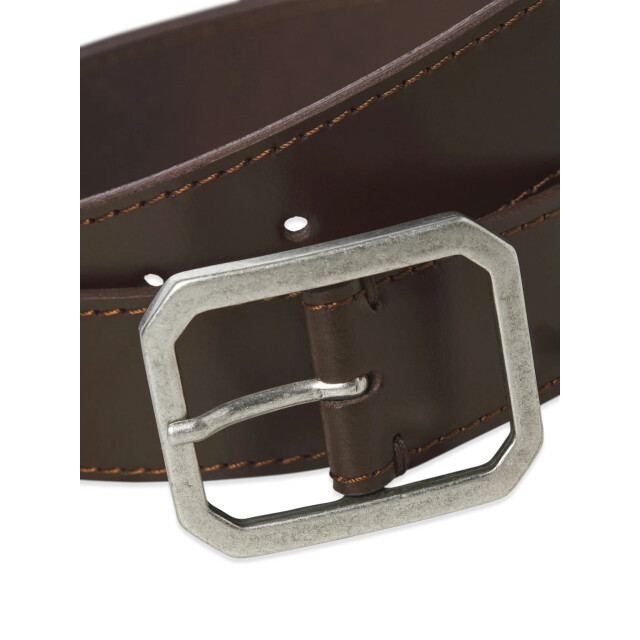 Jack & Jones Heren riem jacsquare leer 12296286-Brown Stone large