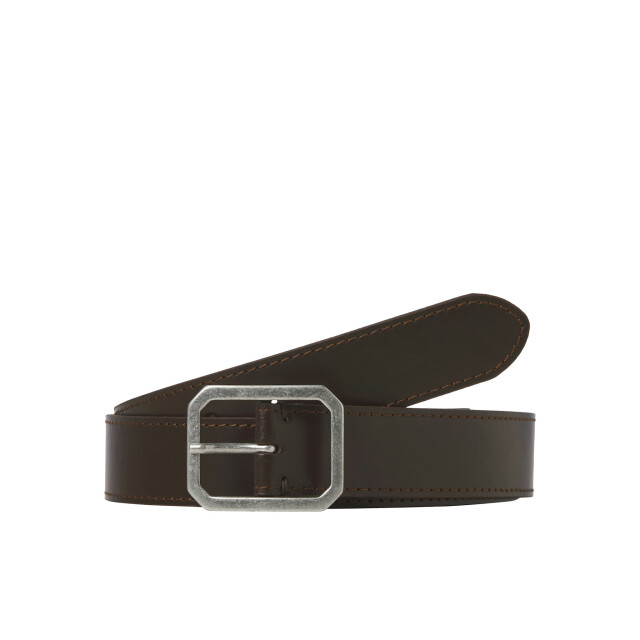 Jack & Jones Heren riem jacsquare leer 12296286-Brown Stone large