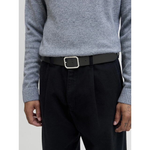 Jack & Jones Heren riem jacsquare leer 12296286-Black large