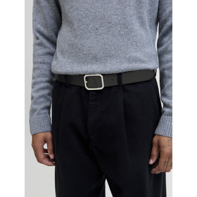 Jack & Jones Heren riem jacsquare leer 12296286-Black large