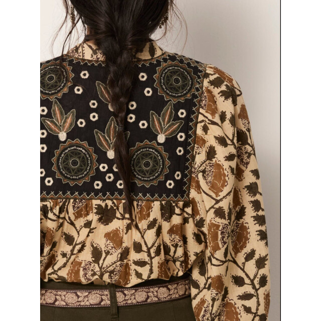 Maison Hotel Amelia blouse khaki forest Amelia blouse large