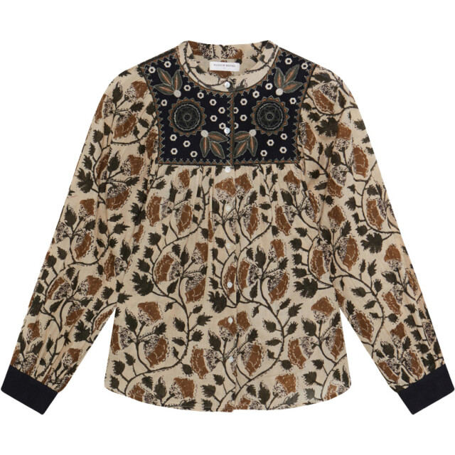 Maison Hotel Amelia blouse khaki forest Amelia blouse large