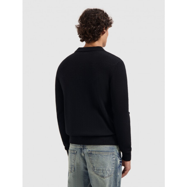 Pure Path 25030820 02 heren bouclé trui polo kraag  purep 02/25030820 large