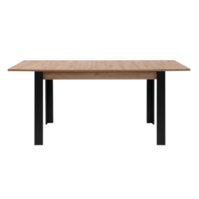 CaliCosy Uitschuifbare eettafel van 100 tot 150 cm, decor artisan eik en zwart tolosa 3197151 large