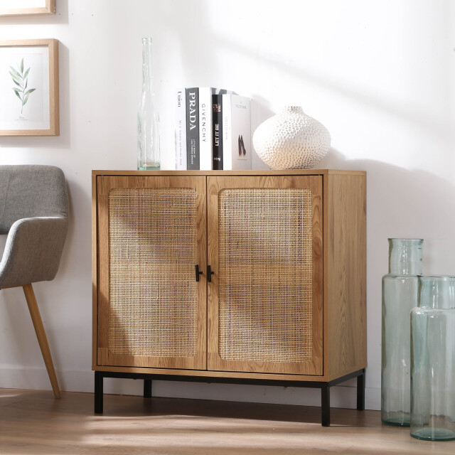 CaliCosy Buffet 2 portes en rotin naturel l80 cm jaya 3042284 large