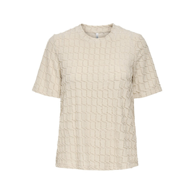 Only Onlines life 24 o-neck glitter top jrs beige 4339.05.0038 large