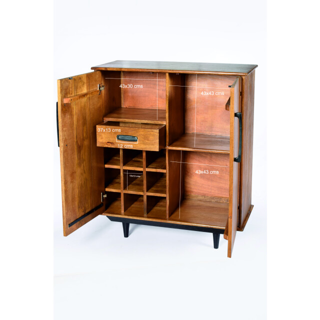 Livingfurn D - kabinetkast ayleen 90cm mangohout 2834819 large