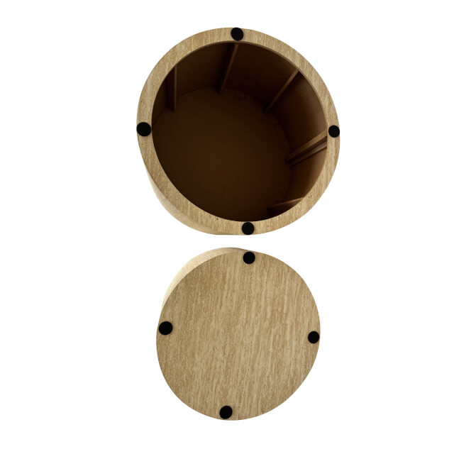 CaliCosy Set van 2 ronde salontafels in travertijnlook maia 3337747 large