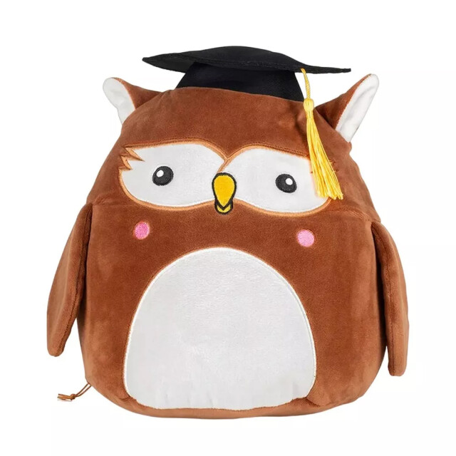 Mumbles Squidgy's uil pluche speelgoed UTLT3562_brown large