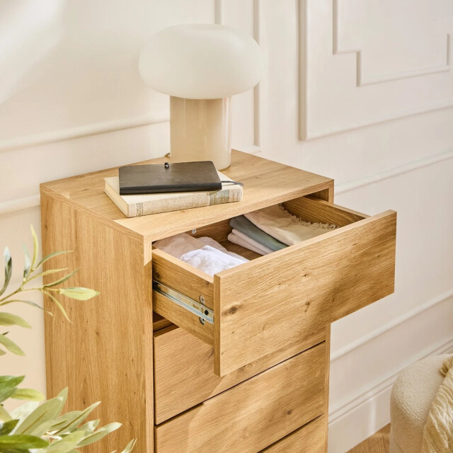 CaliCosy Hoge ladekast met 5 lades en metalen poten h100 cm lenny 3222013 large