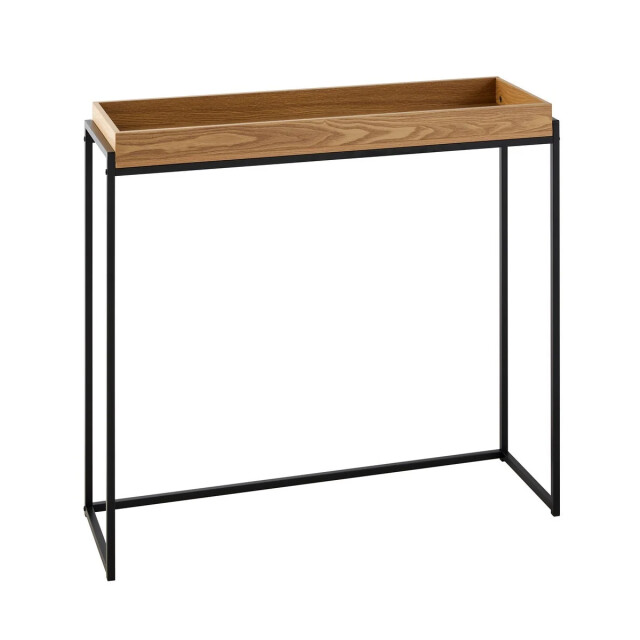 CaliCosy Console met opstaande rand en zwarte metalen poten l100 cm 3232527 large