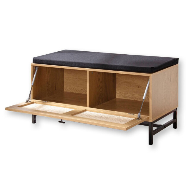 CaliCosy Schoenenbank en rotan voorkant l100 cm 2929991 large