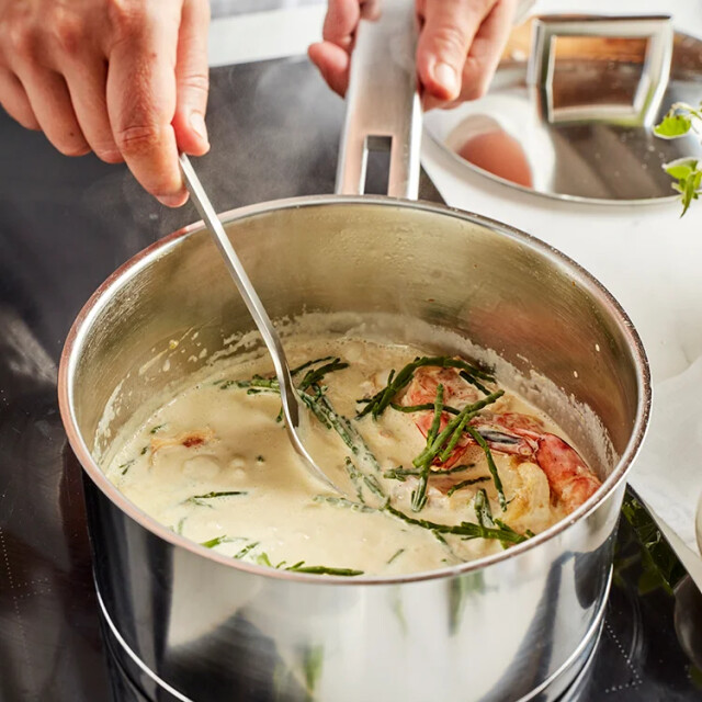 Demeyere John pawson 7 steelpan dubbelwandige deksel 16cm 72416+72516 large