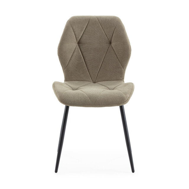 CaliCosy Set van 4 stoelen in stof met zwarte metalen poten l47,5 cm luna 3078795 large