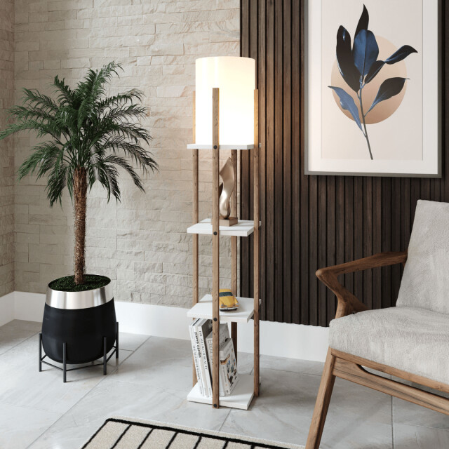 CaliCosy Lamp met 3 vierkante planken h135 cm nora 3042259 large