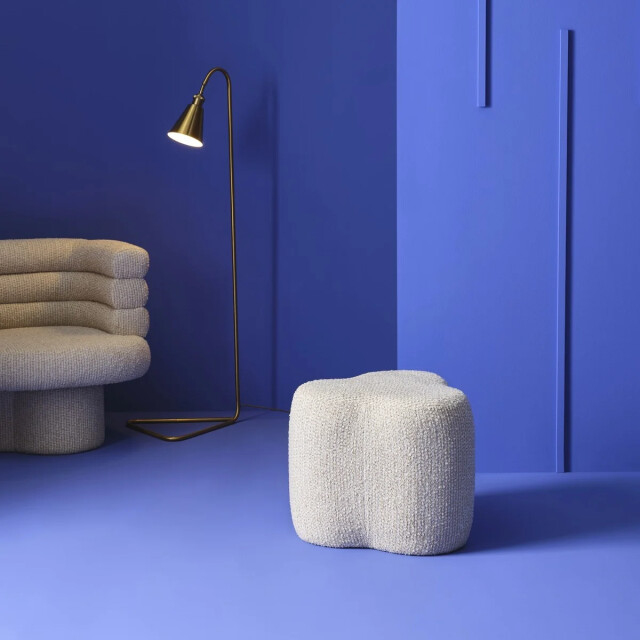 Signature Poef in écru stof l53 cm trefle 3061978 large