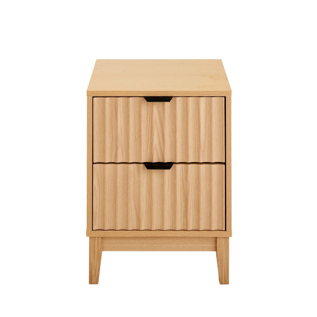 CaliCosy Nachtkastje met 2 lades en geribbelde fronten h52 cm bologne 3205798 large