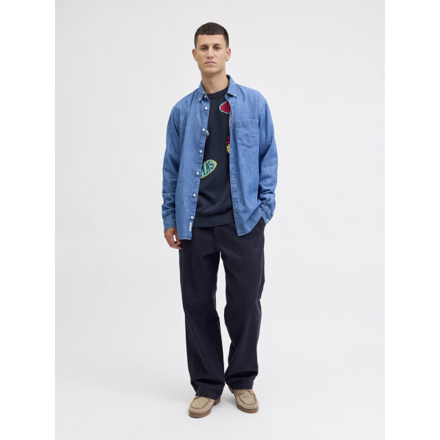 Jack & Jones Heren kersttrui jorholiday donkerblauw 12287994-Sky Captain large