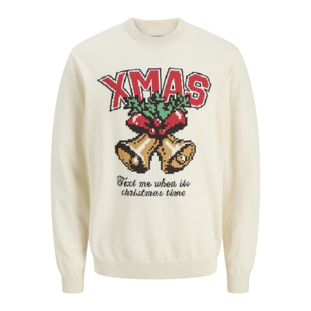 Jack & Jones Heren kersttrui jorholiday off-white 12287994-Sea Salt large