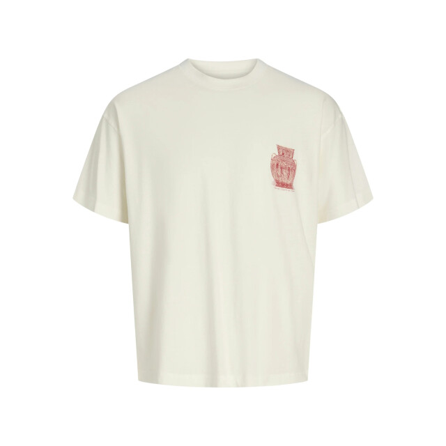 Jack & Jones Heren backprint t-shirt jorargos crèmewit 12294942-Cloud Dancer large