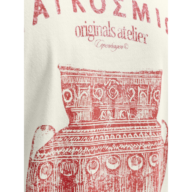 Jack & Jones Heren backprint t-shirt jorargos crèmewit 12294942-Cloud Dancer large