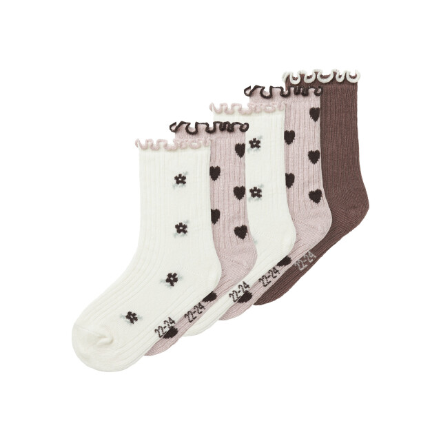 Name It Meisjes sokken nmfnetti 5-pack print 13252357-Peppercorn large
