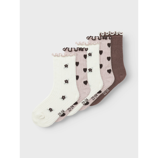 Name It Meisjes sokken nmfnetti 5-pack print 13252357-Peppercorn large